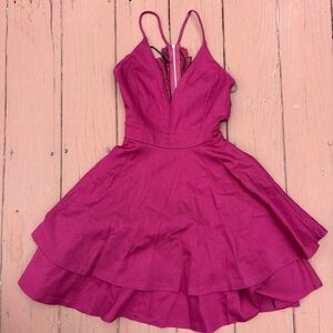 Purple Windsor Dress with Lacy Back